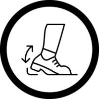 Heel Drop Circle Icon vector