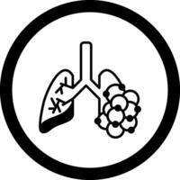 Bronchiectasis Circle Icon vector