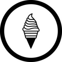 Ice Cream Circle Icon vector