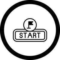 Start Circle Icon vector