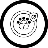 Guard Dog Circle Icon vector