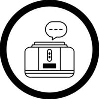 Virtual Assistant Circle Icon vector