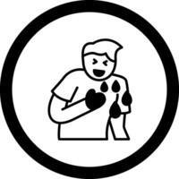 Hemoptysis Circle Icon vector
