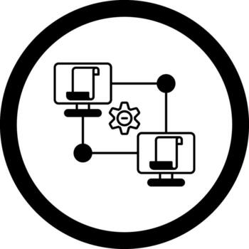 datos remoto acceso circulo icono vector