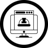 Website Builder Circle Icon vector