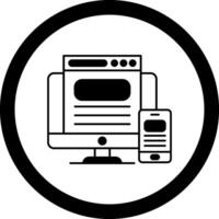 Responsive Design Circle Icon vector
