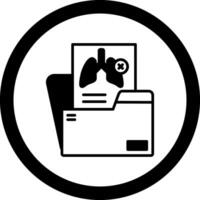 Tuberculosis Folder Circle Icon vector