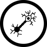 Multipolar Neuron Circle Icon vector