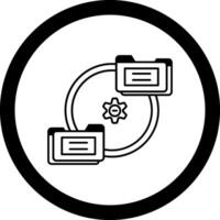 Files Exchange Circle Icon vector