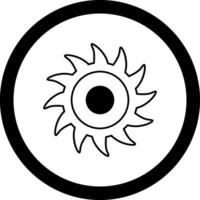 Circular Saw Circle Icon vector