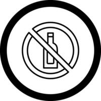 No Alcohol Circle Icon vector