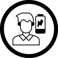 Tiredness Circle Icon vector