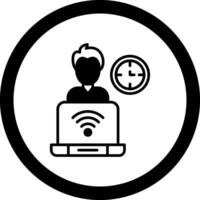 Working Circle Icon vector