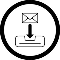 Inbox Circle Icon vector