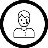 Sadness Circle Icon vector