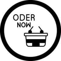 Order Now Circle Icon vector