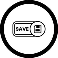 Save Circle Icon vector