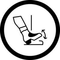 Toe Drop Circle Icon vector