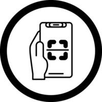 Scanner Circle Icon vector