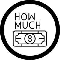 How Much Circle Icon vector