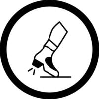 Flamenco Tap Circle Icon vector