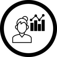 Employee Performance Circle Icon vector