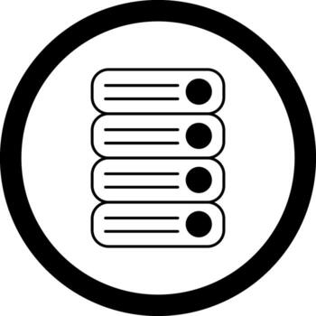 Server Circle Icon vector
