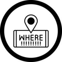 Where Circle Icon vector