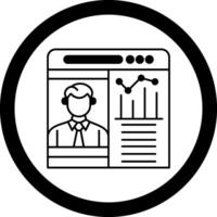 OnCircle Web Presentation Circle Icon vector