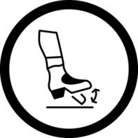 Ankle Flex Circle Icon vector