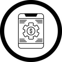 Banking App Settings Circle Icon vector