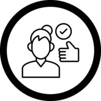 Work Done Circle Icon vector