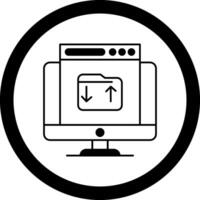 Upload Circle Icon vector