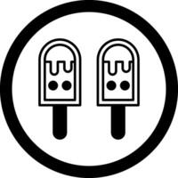 Ice Cream Circle Icon vector