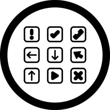 web botón circulo icono vector