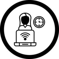Working Circle Icon vector
