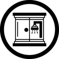 Shower Room Circle Icon vector