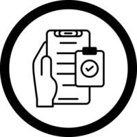 Check List Circle Icon vector