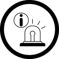Emergency Information Circle Icon vector
