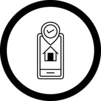 Gps Tracker Circle Icon vector