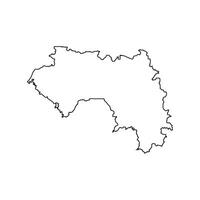 Guinea map icon vector