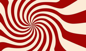 Horizontal background of colorful red and white rays in a circle spiral. Flat lines abstract fireworks. vector