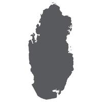 Qatar map. Map of Qatar in grey color vector