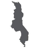 Malawi map. Map of Malawi in grey color vector