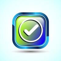 Check Mark Icon Button Set Design Illustration Tick Symbol vector
