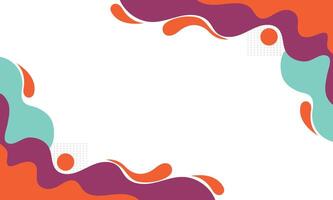 Abstract colorful background with wavy lines and dots vector
