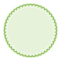 Subtle and Sophisticated Circular Blank Light Green Sticker Label Design Element vector