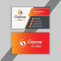 Modern, professional creative business card and name card, layout in square size. horizontal clean template design. vector
