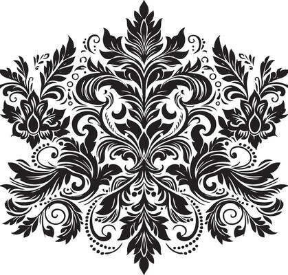 Ornament silhouette art illustration. floral vine, border, Black, Elements