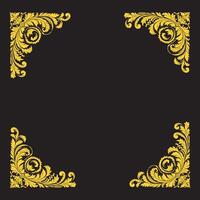 Ornament visual art, corner illustration design vector